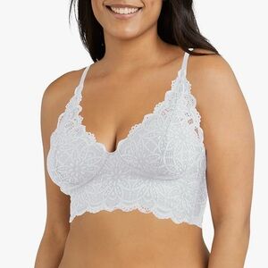 Maidenform Longline Elegant White Lace Bralette